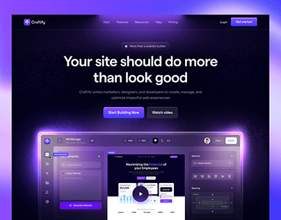 Screens and charts showcasing modern web app interfaces